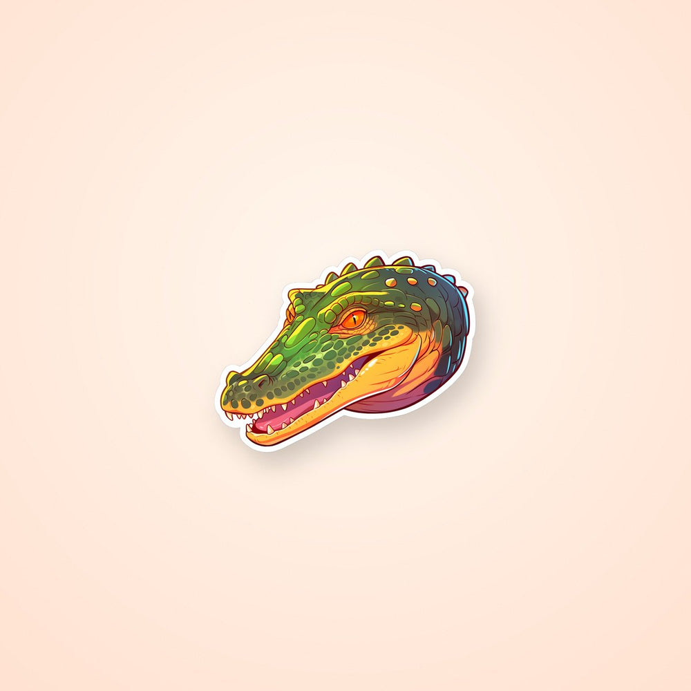 Bright Crocodile Head Sticker