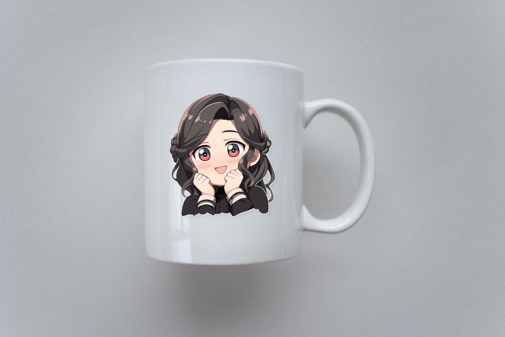 Anime Girl with Lovestruck Look Sticker