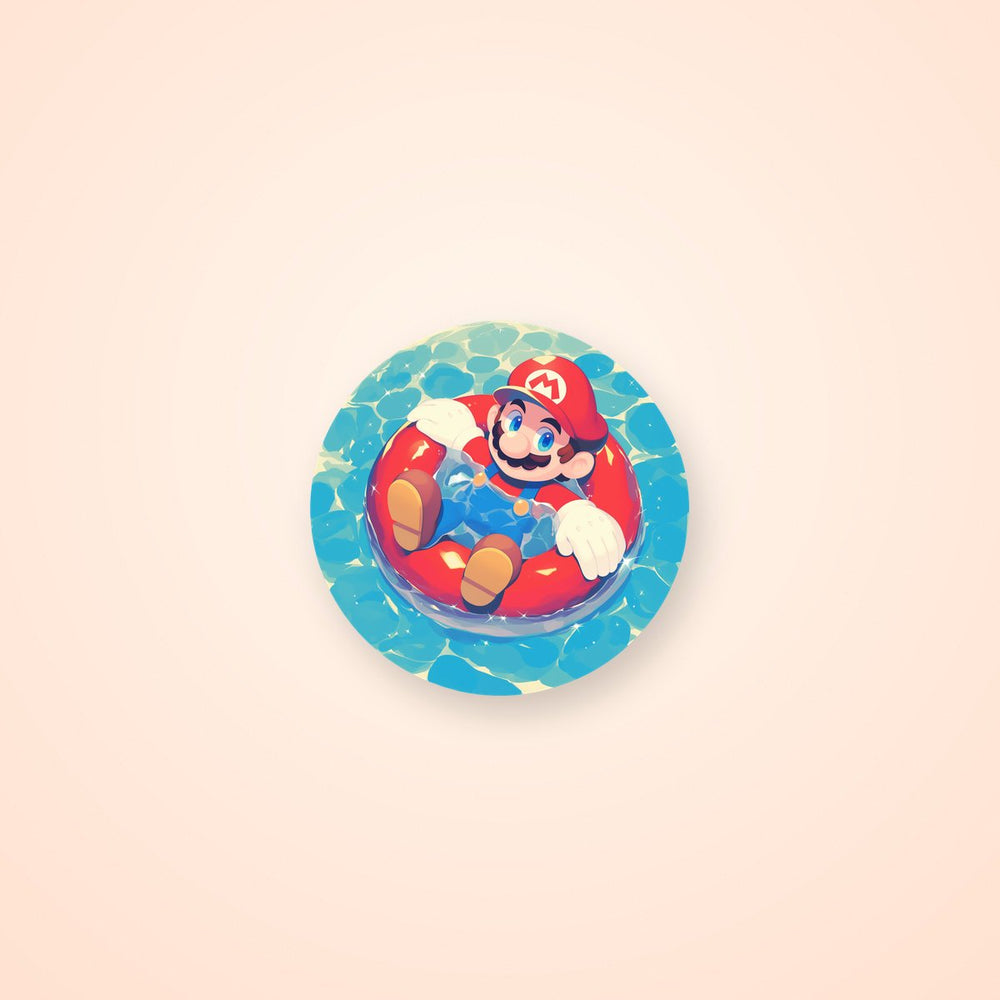 Mario Pool Floatie Summer Sticker