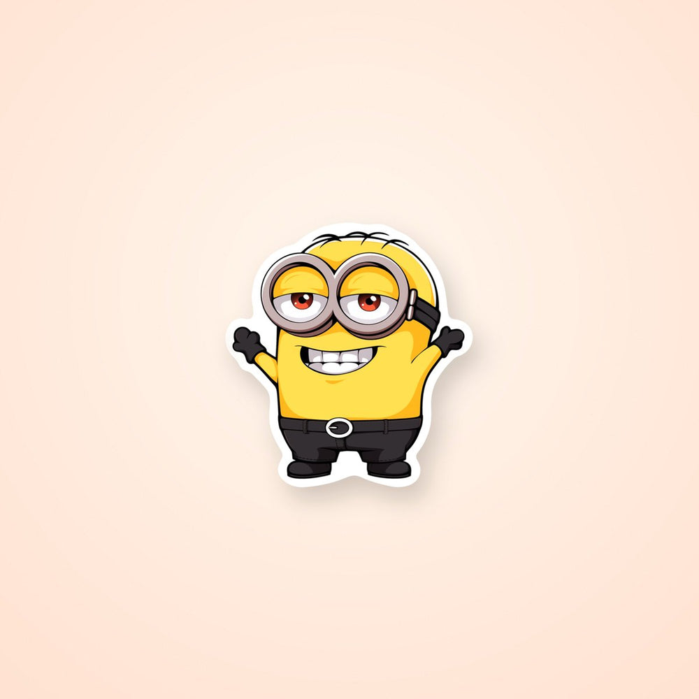 Minion with Raised Hands Sticker