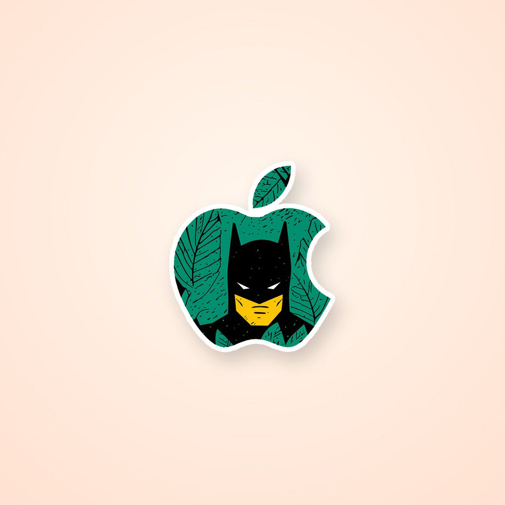 Batman Apple Logo Superhero Sticker