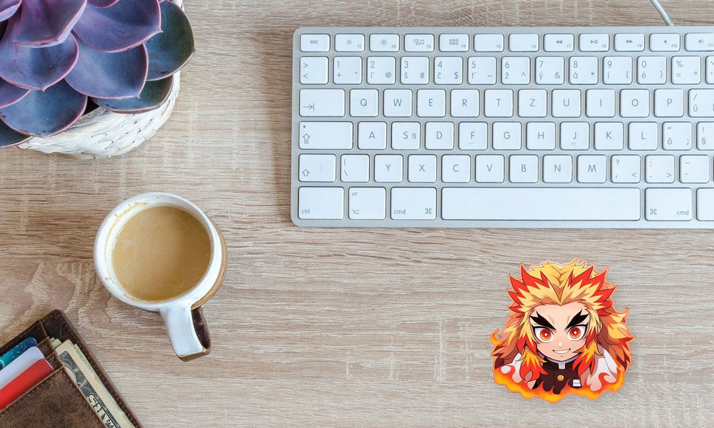 Demon Slayer Chibi Rengoku Orange Stroke Sticker