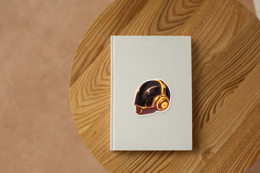 Daft Punk Gold Helmet Sticker