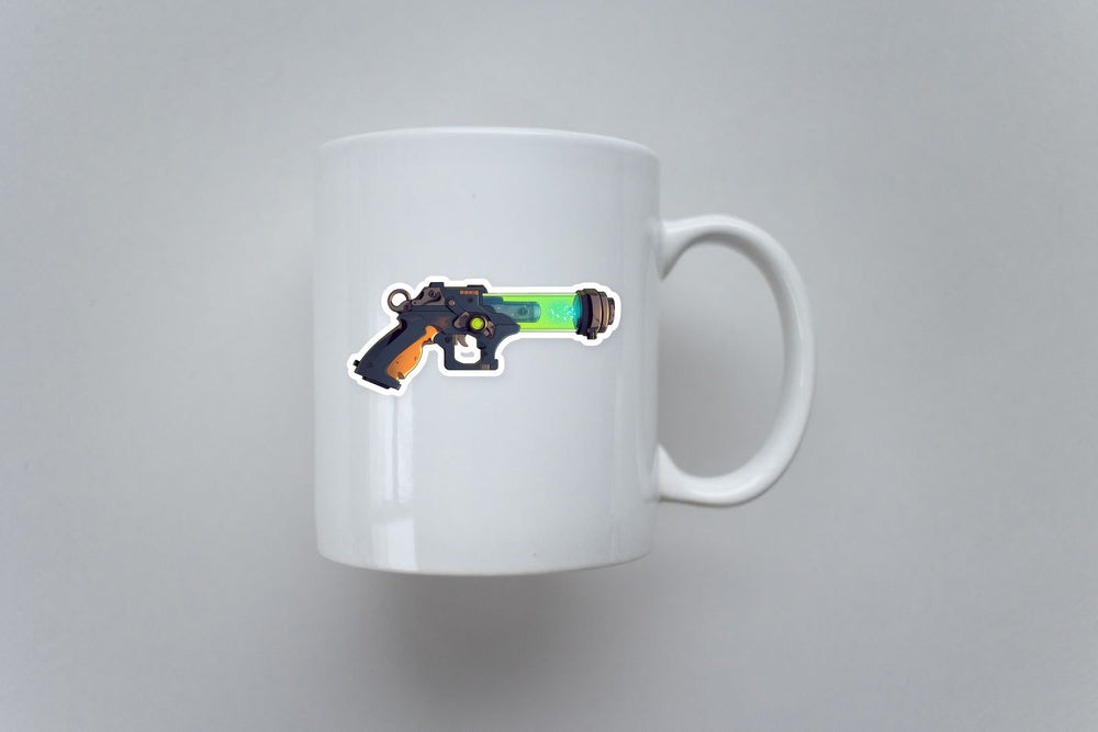 Futuristic Sci-Fi Energy Gun Sticker
