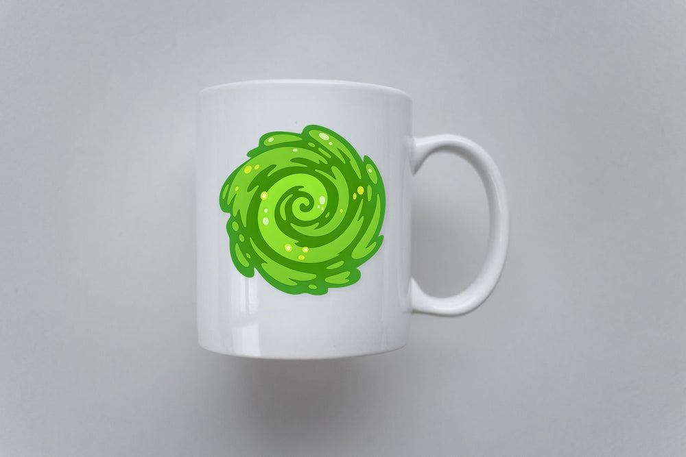 Rick & Morty Green Portal Swirl Sticker