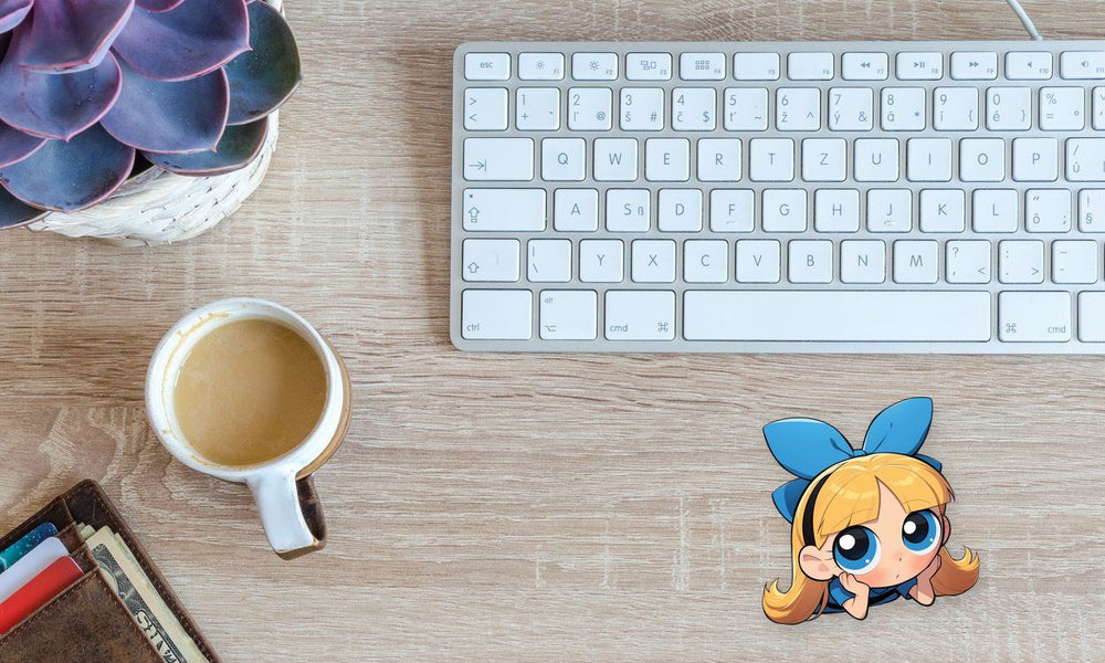 Powerpuff Girls Bubbles Blue Dress Sticker