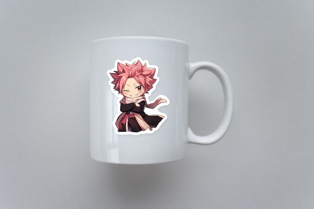 Natsu Dragneel Winking Face Sticker
