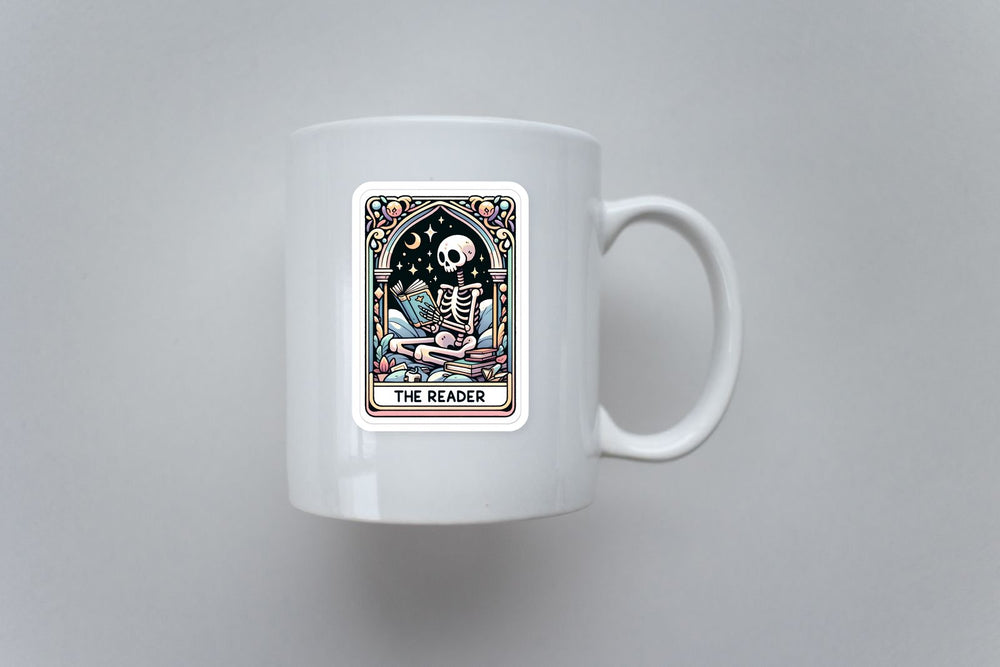 Skeleton Tarot the Reader Sticker