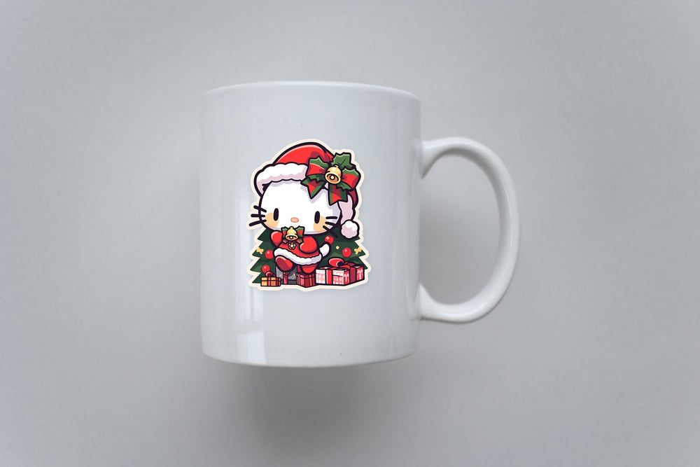 Cute Hello Kitty in Santa Claus Costume Sticker