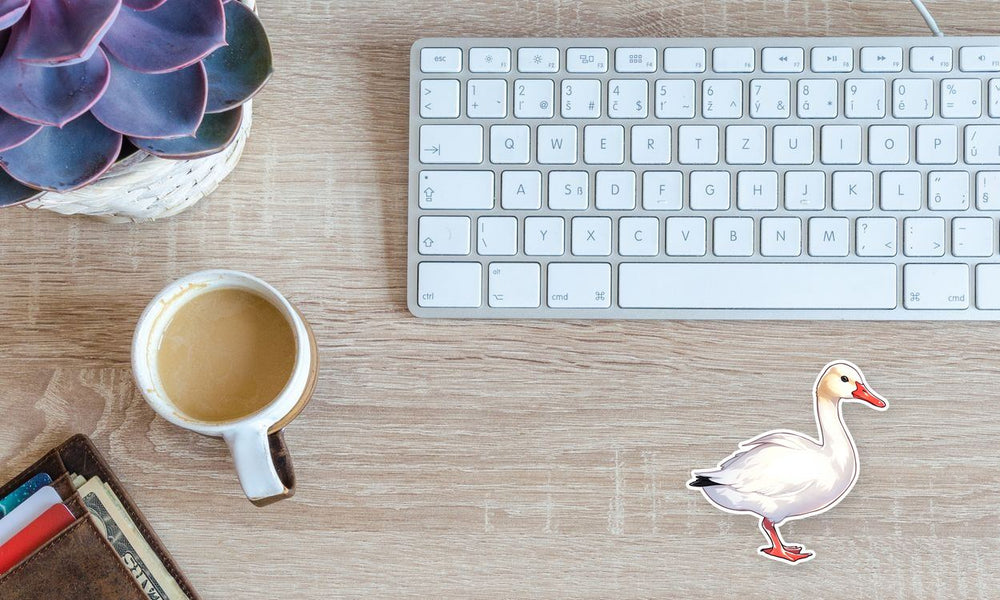 Aesthetic White Goose Sticker