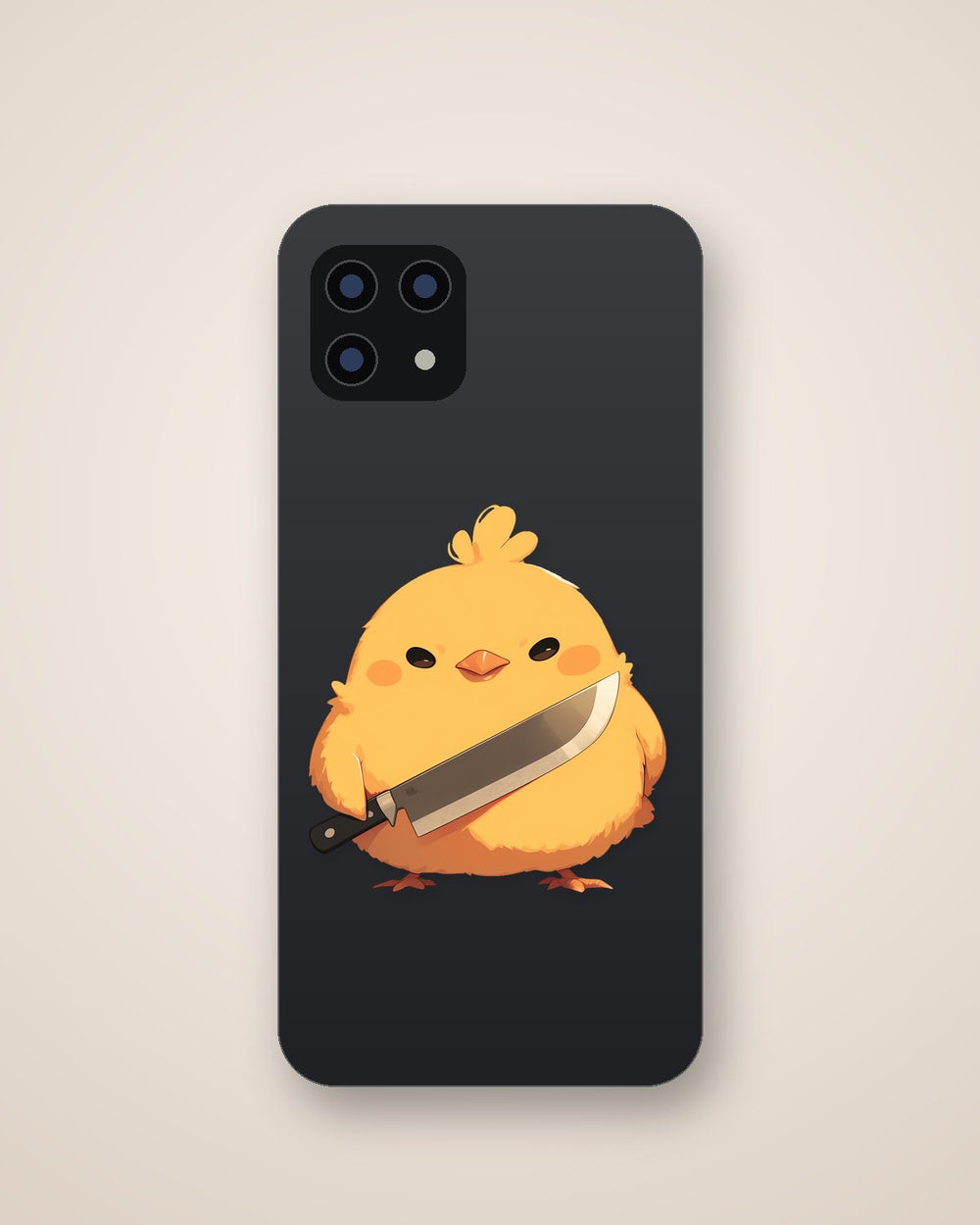 Cute Chicken Knife Menace Sticker