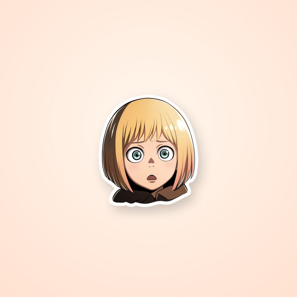 Aot Surprised Disheartened Armin Arlert Sticker