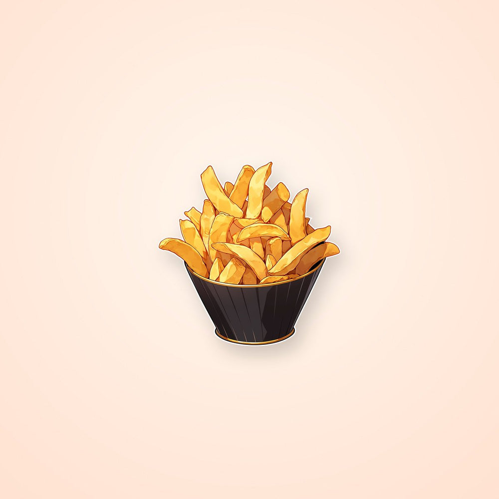 Plate of French Fries Sticker
