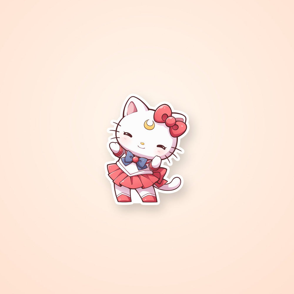 Hello Kitty Sailor Moon Crossover Sticker