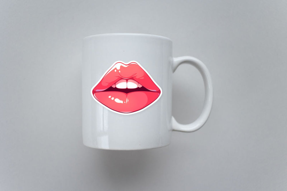 Juicy Pink Lips Sticker