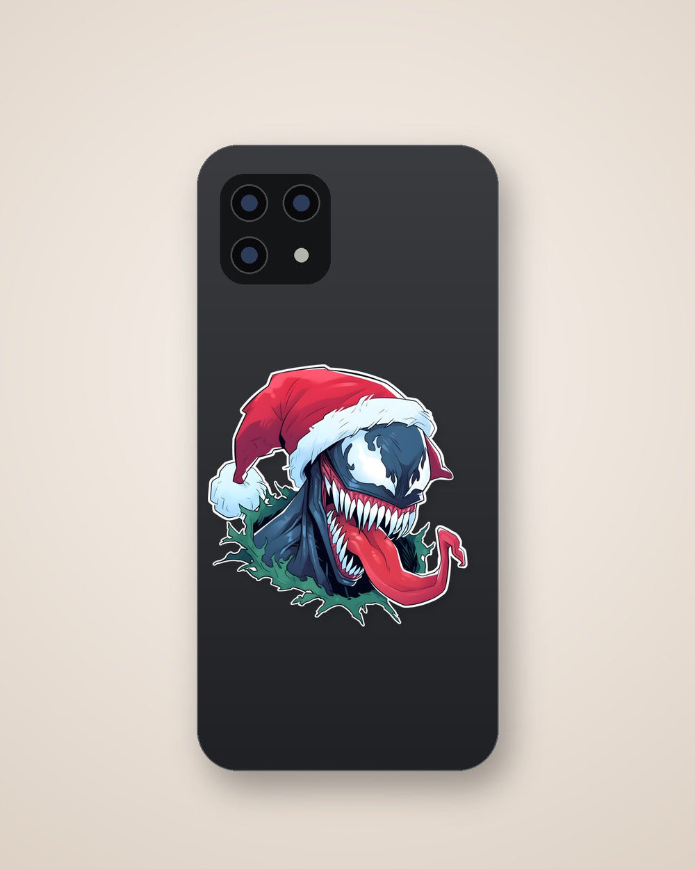 Marvel Venom in Christmas Hat Sticker