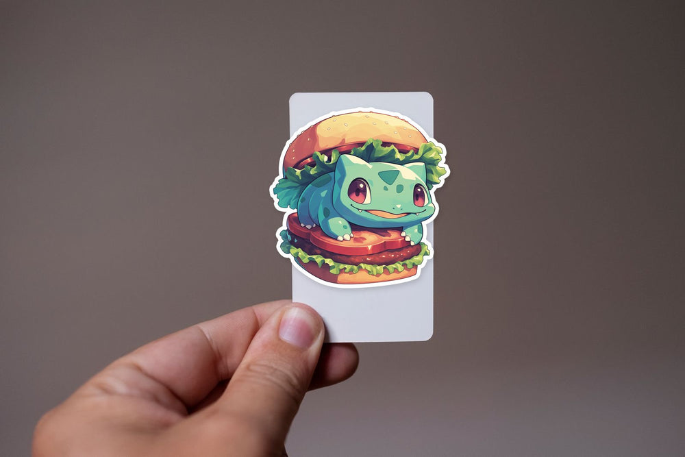 Bulbasaur Burger Funny Sticker