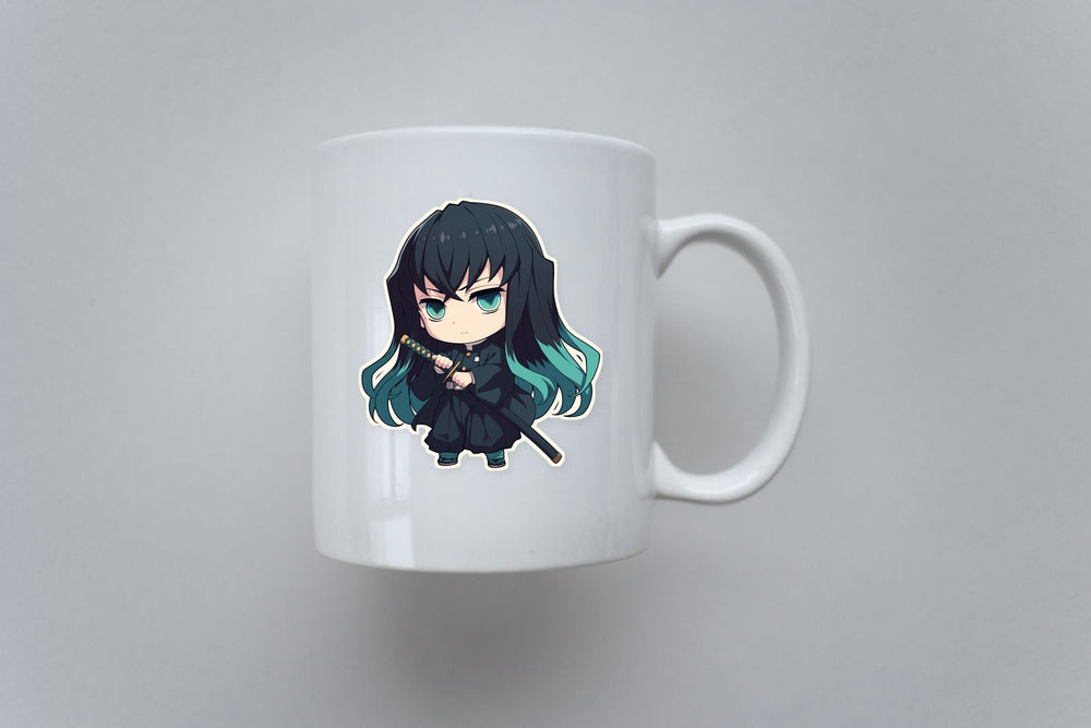 Demon Slayer Chibi Muichiro Calm Sticker