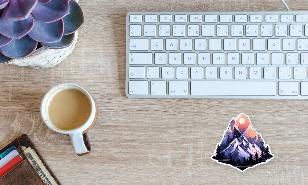 Winter Mountains Aesthetic Sticker