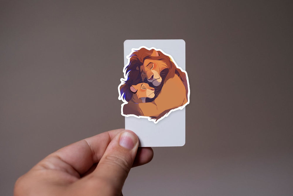 Mufasa and Simba Lion King Sticker
