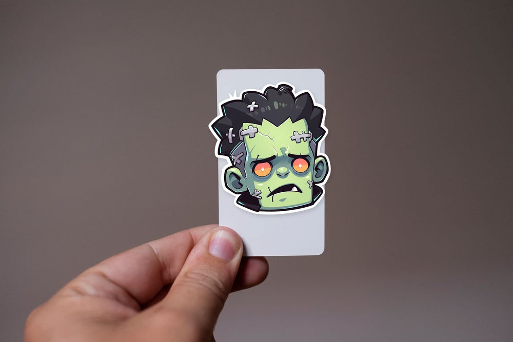 Halloween Frankenstein Head Sticker