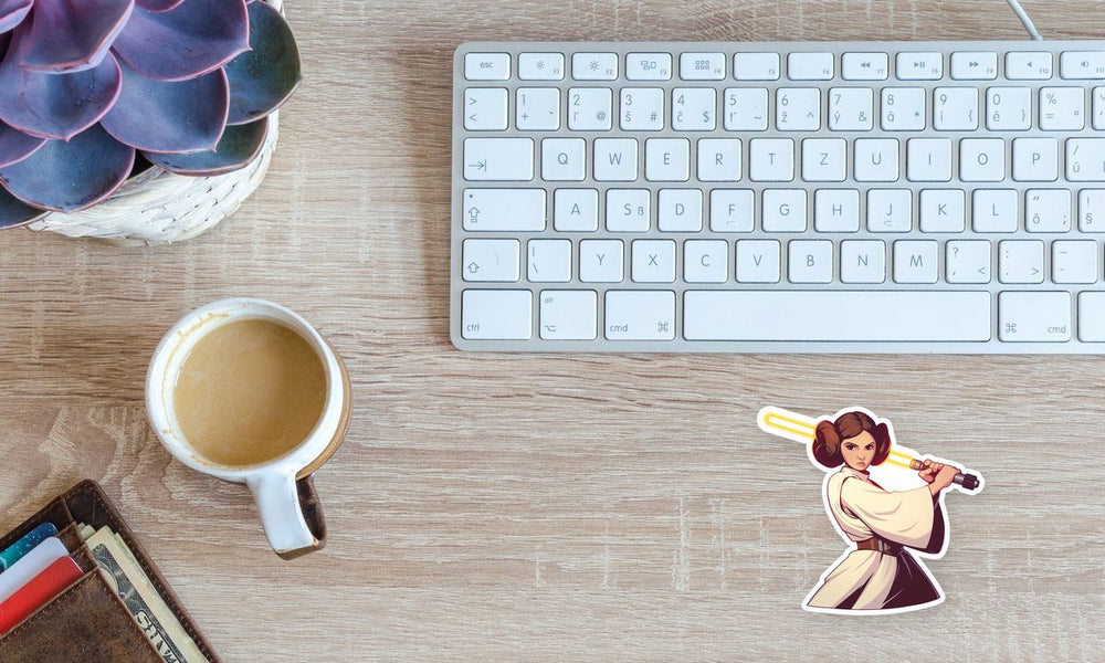 Princess Leia Jedi Lightsaber Sticker