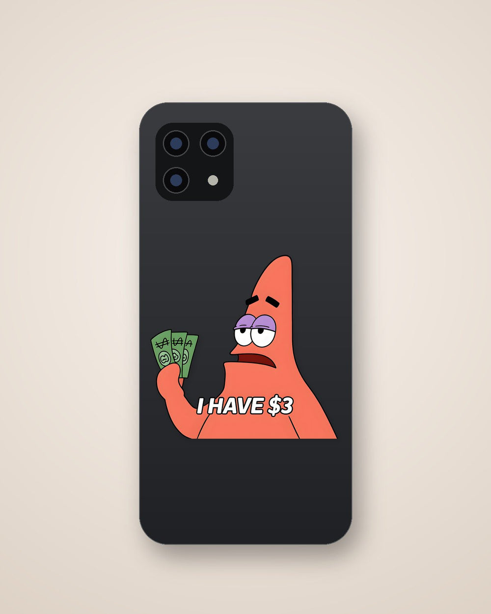 Patrick Star I Have 3 Dollars Sticker
