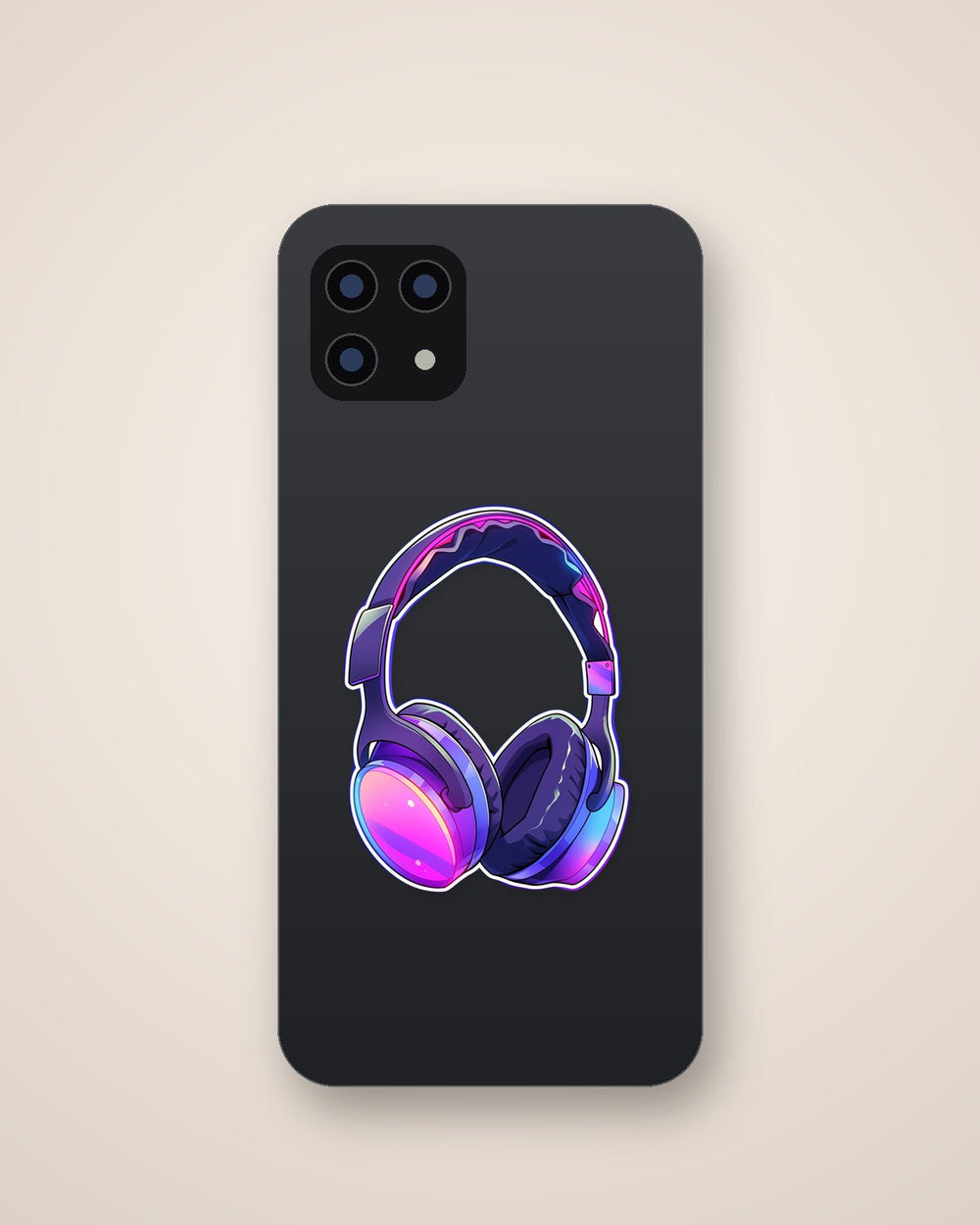 Purple Headphones Aesthetic Sticker