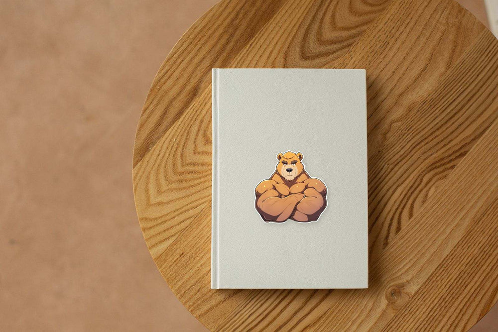 Cool Bear Bodybuilder Sticker