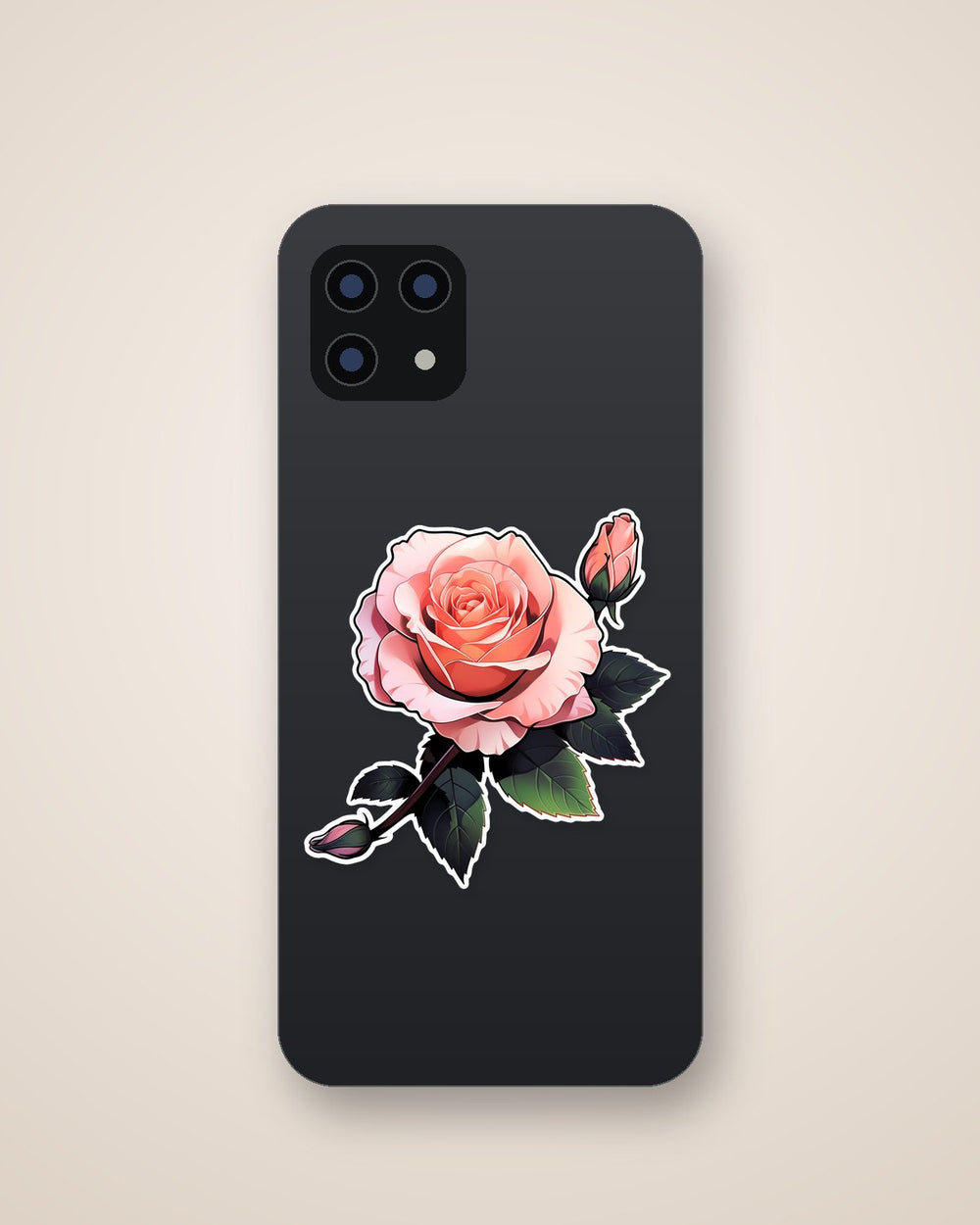 Beautiful Pink Rose Sticker