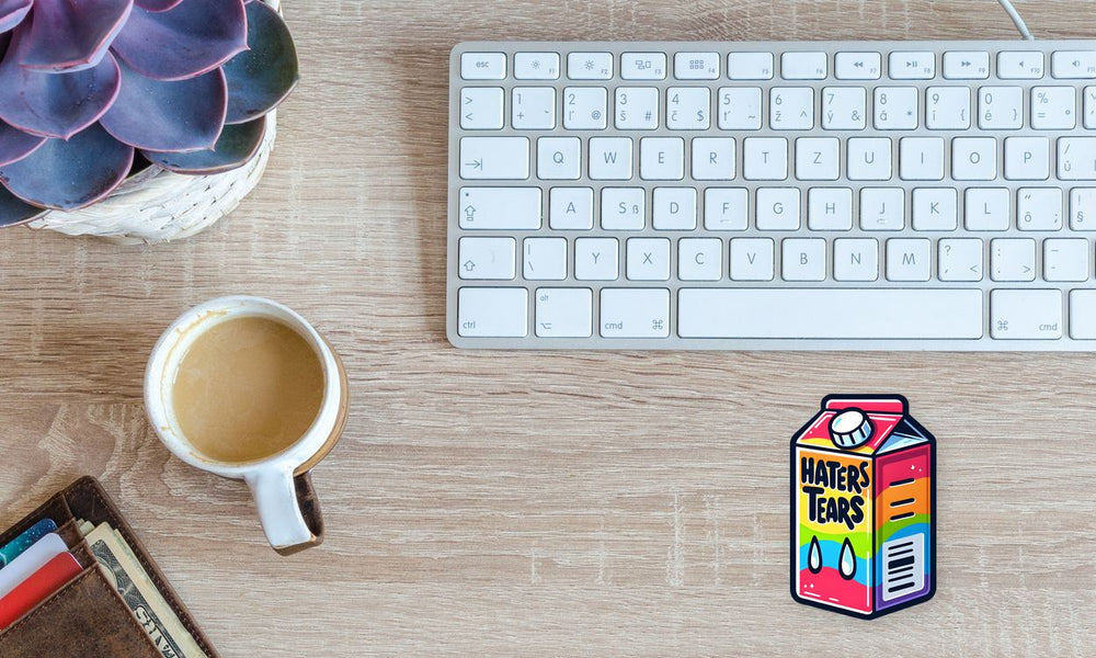 Haters Tears Rainbow Carton Sticker