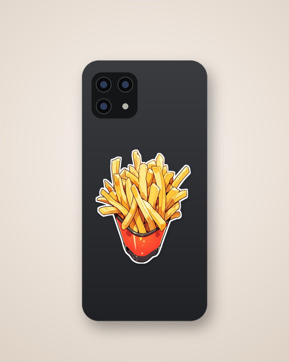 Plate with Delicious French Fries Sticker