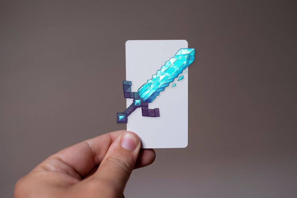 Cool Minecraft Diamond Sword Sticker