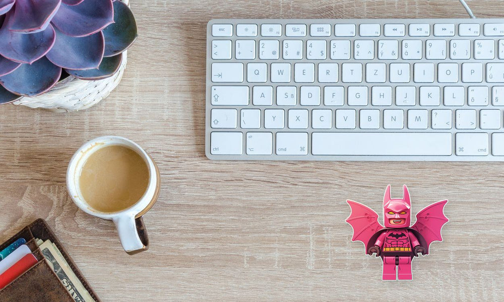 Pink Batman Lego Sticker