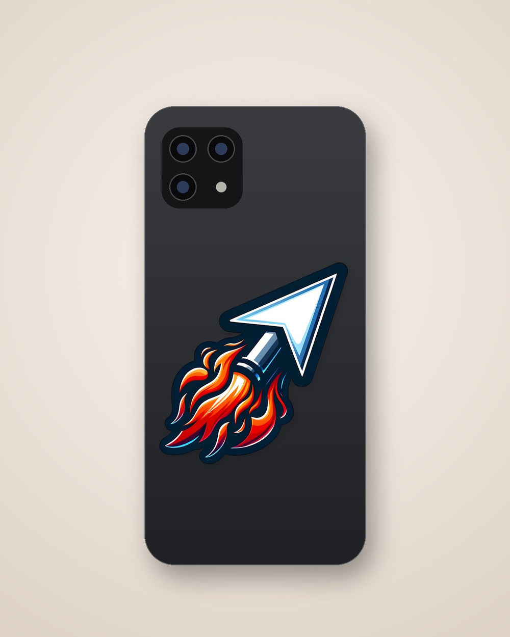 Rocket Mouse Cursor Fire Sticker