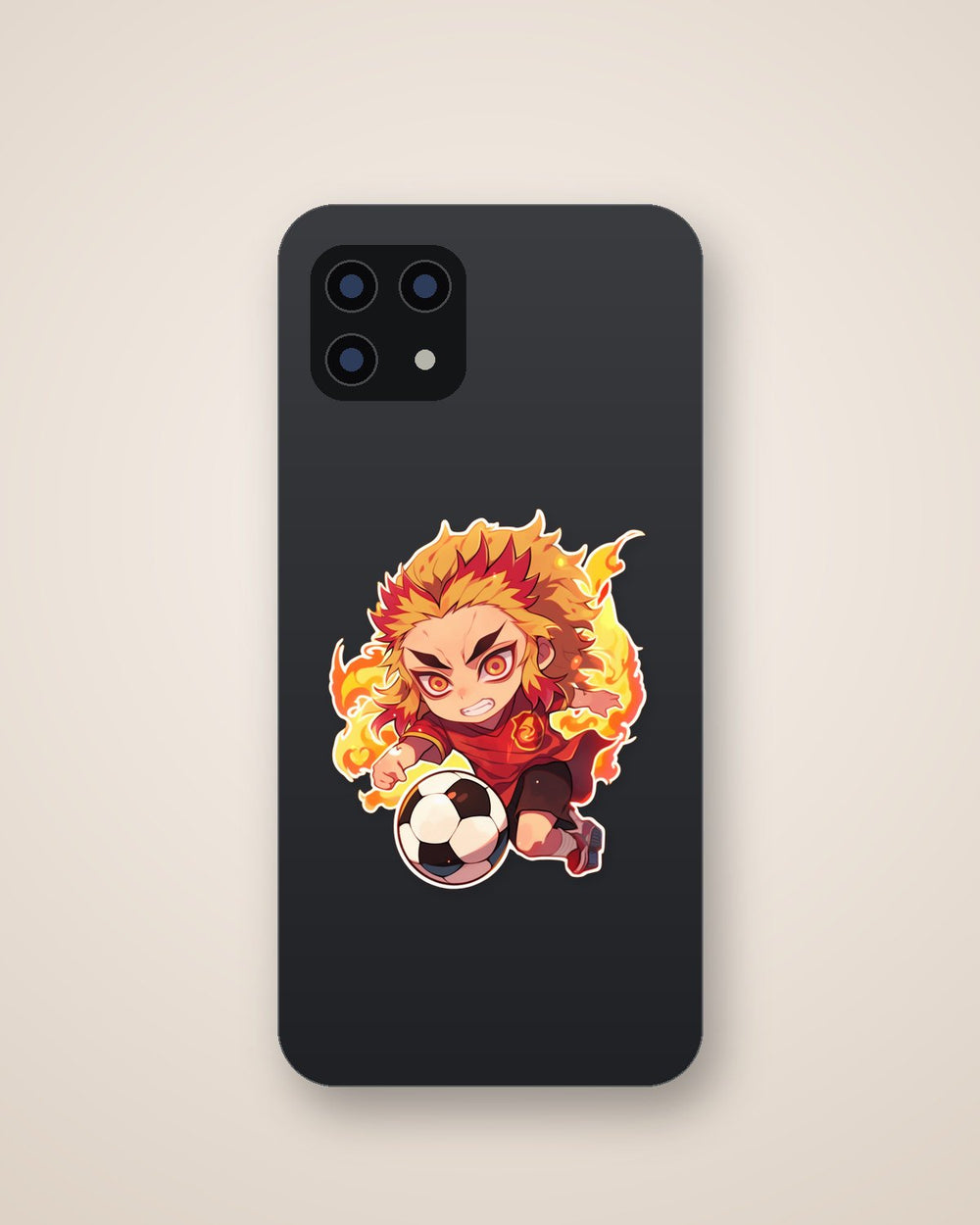 Chibi Rengoku Playing Soccer Sticker