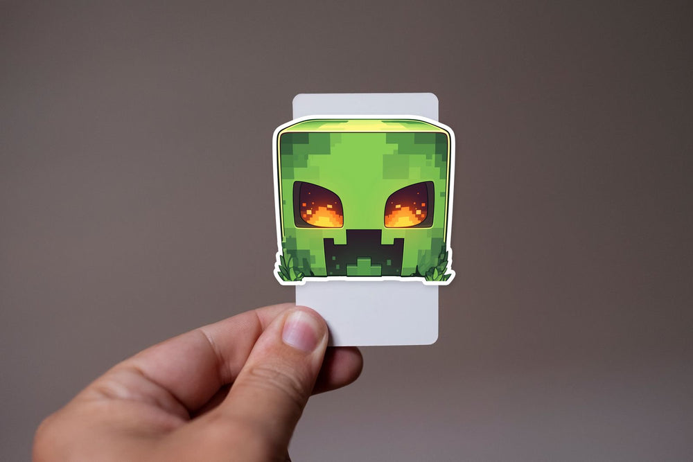 Minecraft Creeper Face Pixel Sticker