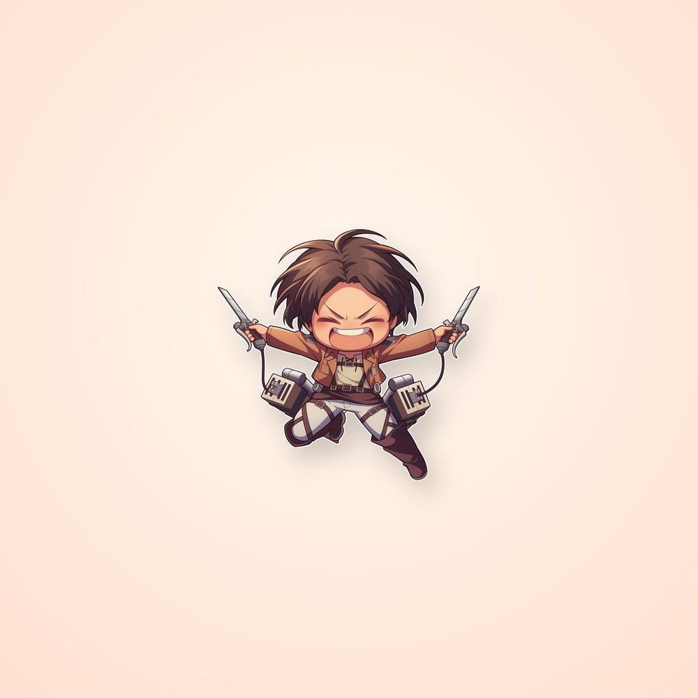 Attack on Titan Eren Fighting Sticker