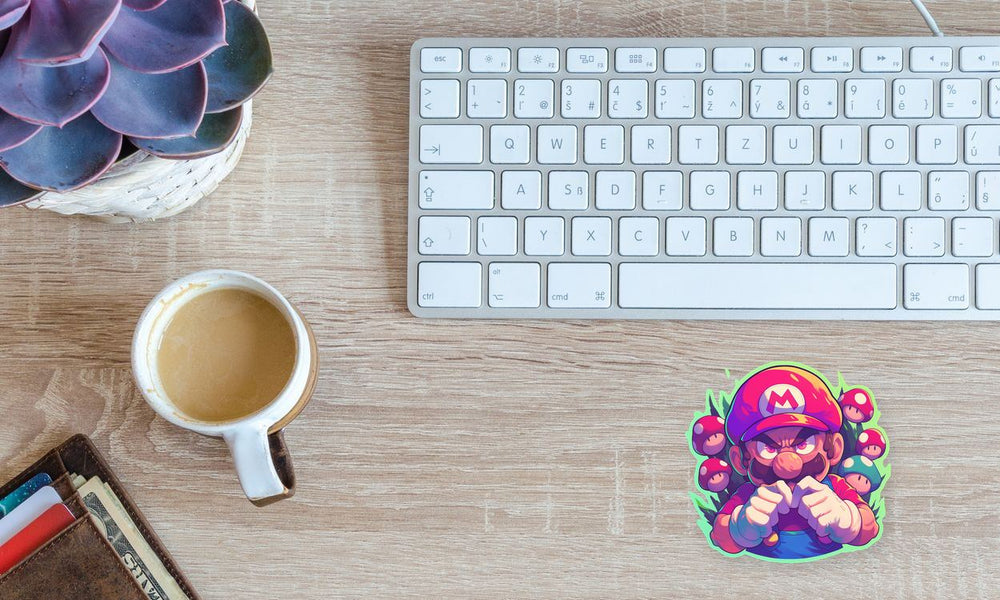 Hype Mario Powered-Up Sticker