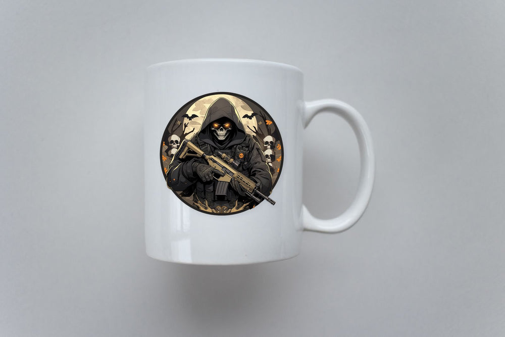 Call of Duty Soldier Masked Skull Round Sticker