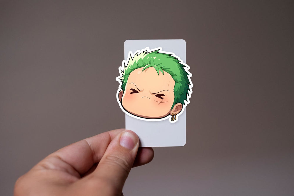 Chibi Zoro Angry Head Sticker