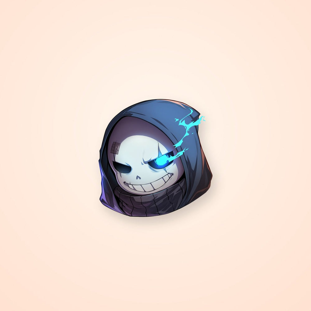Sans Blue Flame Eye Sticker