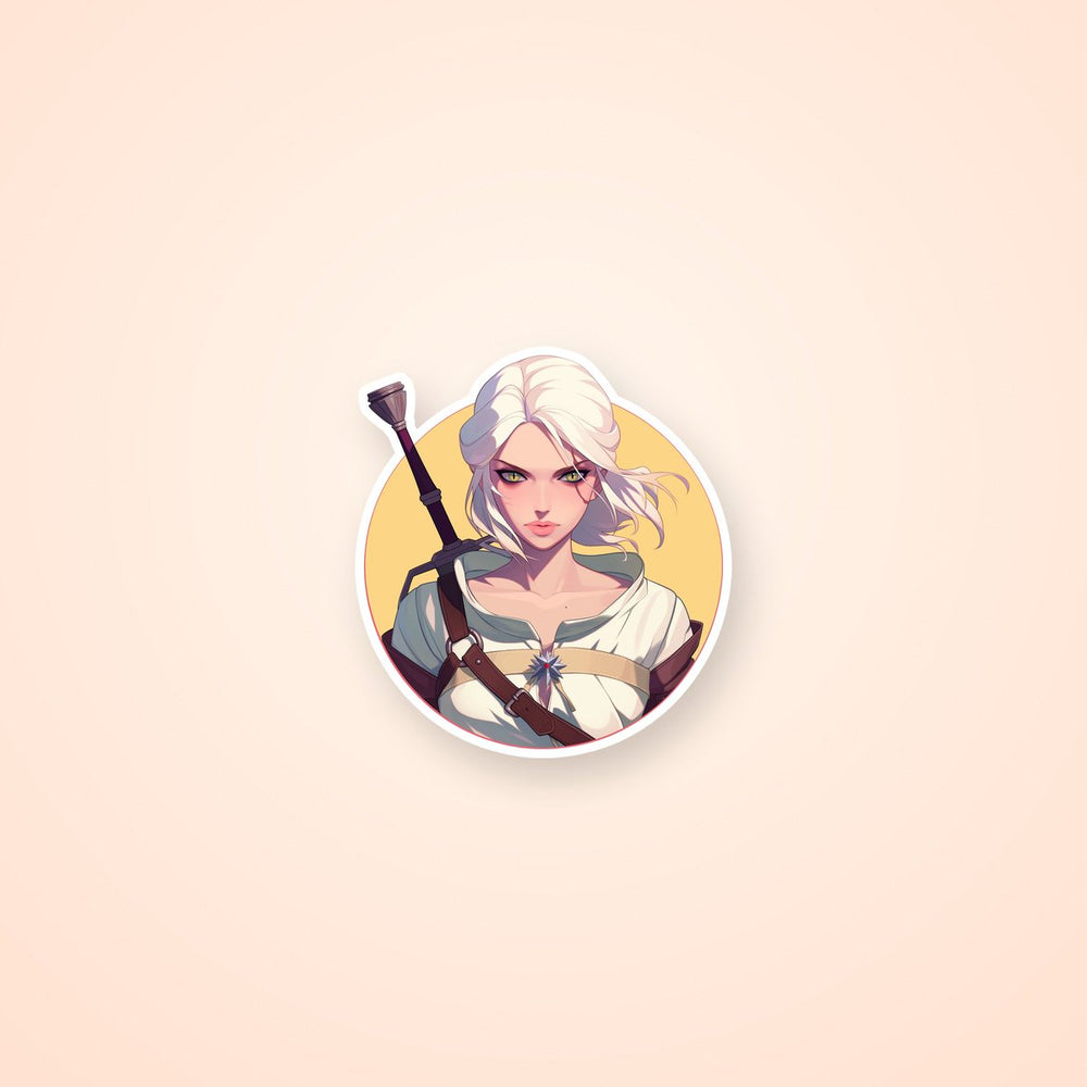 Ciri the Witcher Anime Style Sticker