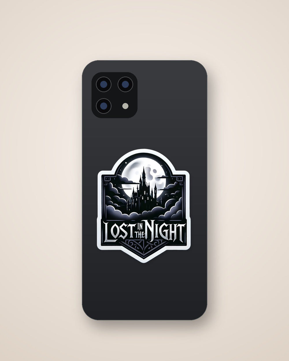 Lost in the Night Gothic Logo Sticker