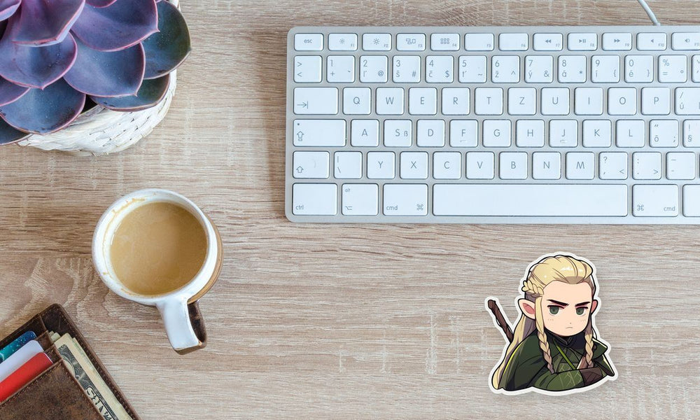 Lord of the Rings Cute Serious Legolas Sticker