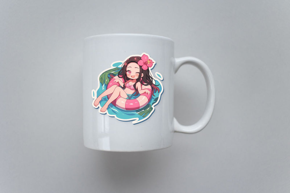 Nezuko Pool Floatie Summer Sticker