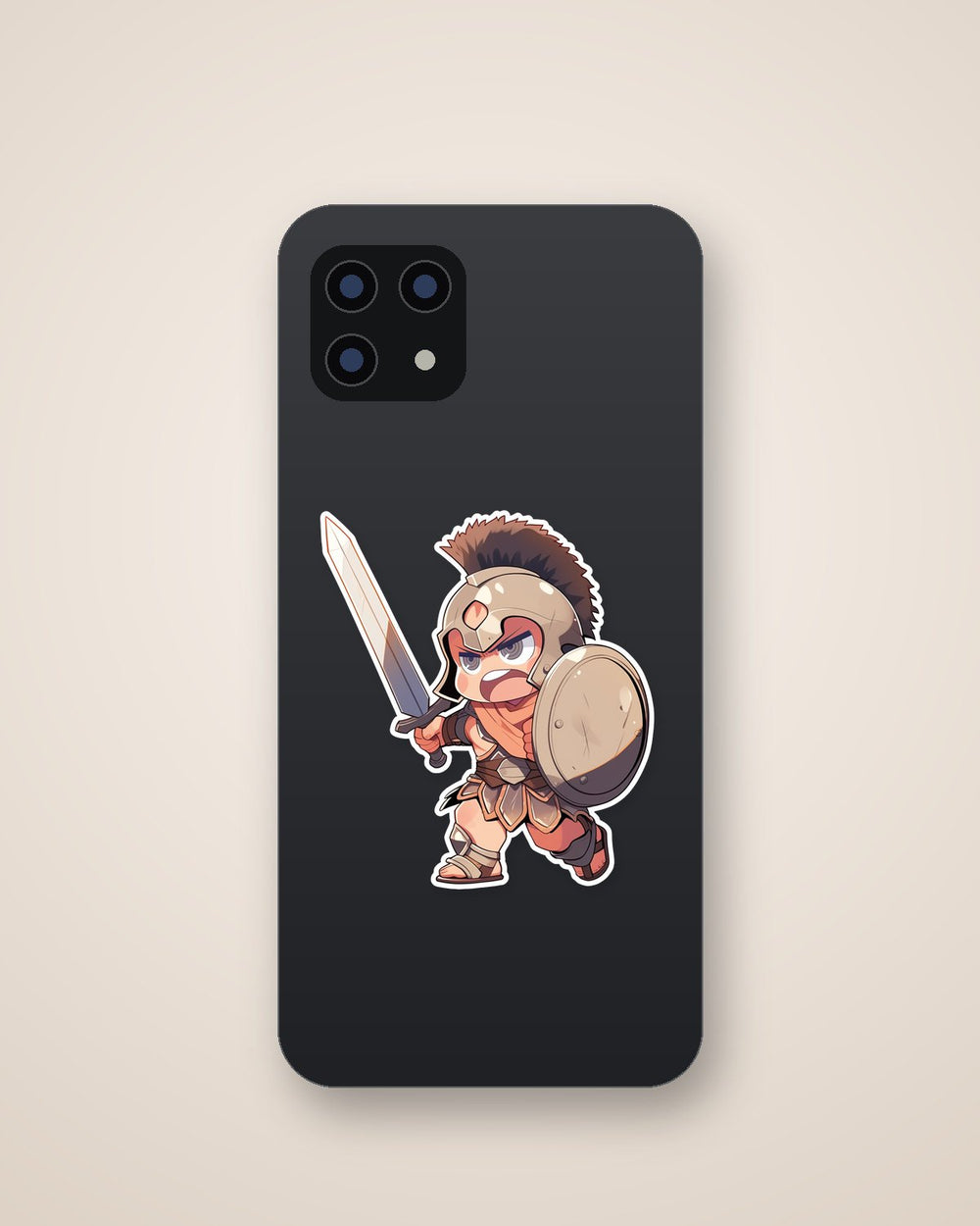 Child Gladiator Running into Battle Sticker
