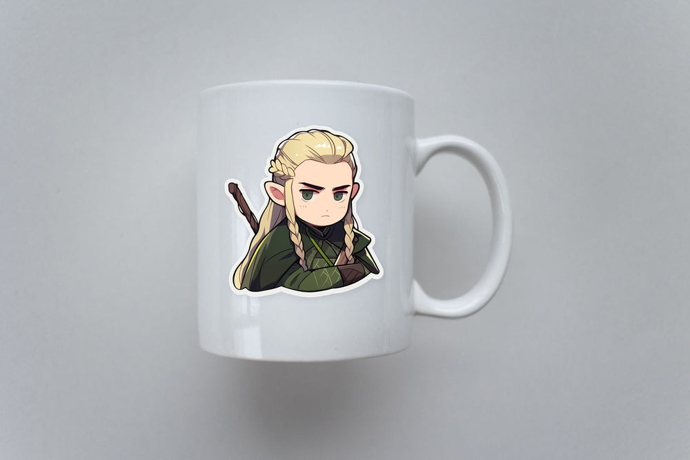 Lord of the Rings Cute Serious Legolas Sticker