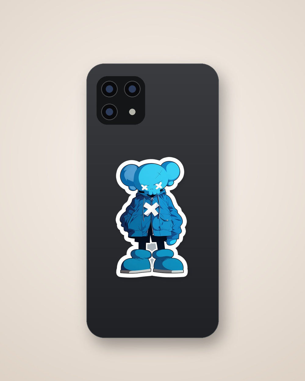 Kaws Blue Hoodie Hypebeast Sticker