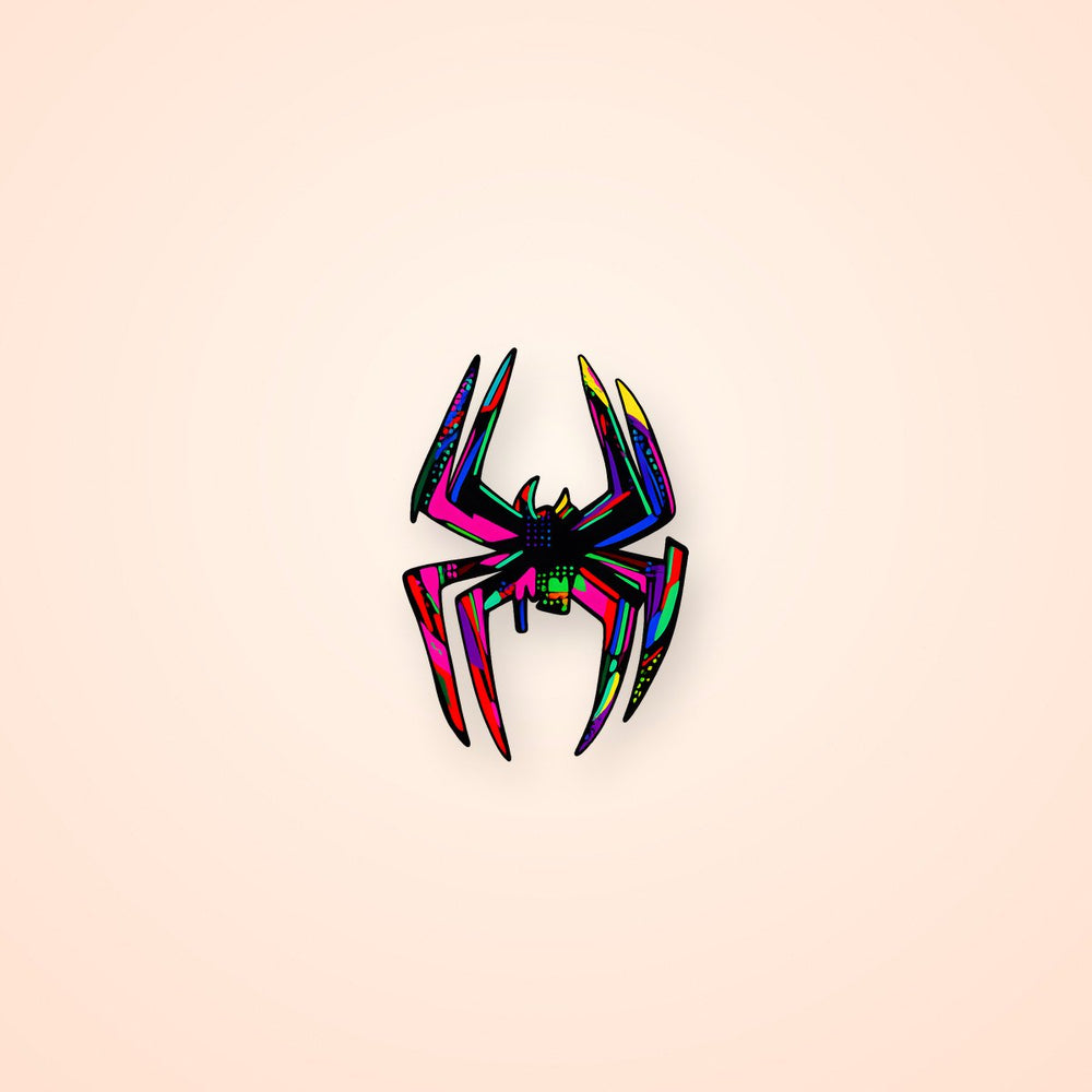 Spider-Man Logo Neon Art Sticker